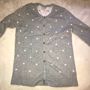 Grey polka dot cardigan